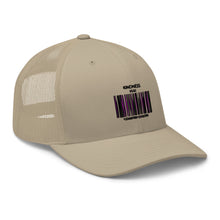 Load image into Gallery viewer, Kindness Barcode Trucker Cap - JUL SWIM Kindness Barcode Trucker Cap