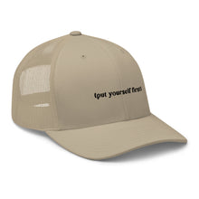 Load image into Gallery viewer, Put Yourself First Trucker Cap - JUL SWIM Put Yourself First Trucker Cap
